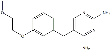 2,4-Diamino-5-[3-(2-methoxyethoxy)benzyl]pyrimidine 结构式