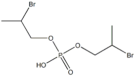 Phosphoric acid hydrogen bis(2-bromopropyl) ester 结构式