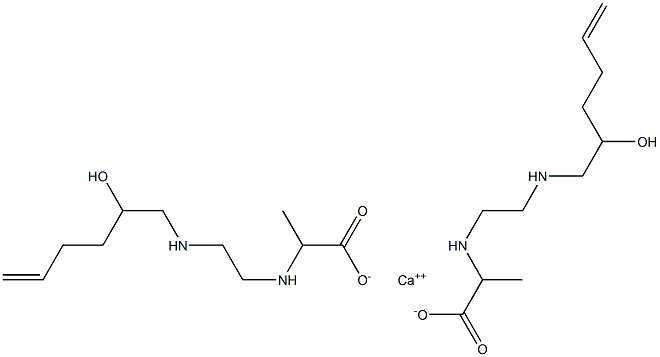 Bis[2-[N-[2-[N-(2-hydroxy-5-hexenyl)amino]ethyl]amino]propionic acid]calcium salt 结构式