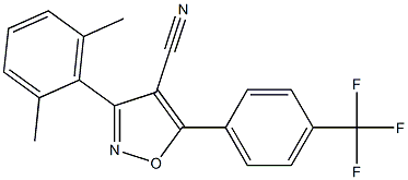 5-(4-Trifluoromethylphenyl)-3-(2,6-dimethylphenyl)-isoxazole-4-carbonitrile 结构式