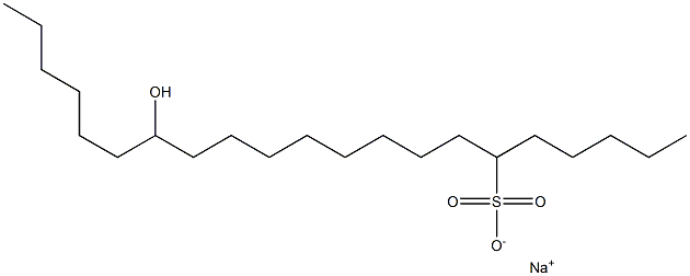 15-Hydroxyhenicosane-6-sulfonic acid sodium salt 结构式