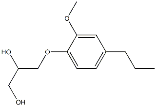 3-(2-Methoxy-4-propylphenoxy)-1,2-propanediol 结构式