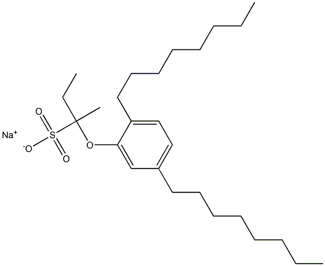 2-(2,5-Dioctylphenoxy)butane-2-sulfonic acid sodium salt 结构式
