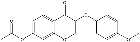 3-(4-Methoxyphenoxy)-7-acetoxy-2H-1-benzopyran-4(3H)-one 结构式