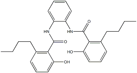 N,N'-Bis(6-butylsalicyloyl)-o-phenylenediamine 结构式