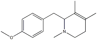 1,2,5,6-Tetrahydro-2-(p-methoxybenzyl)-1,3,4-trimethylpyridine 结构式