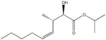 (2R,3S,4Z)-2-Hydroxy-3-methyl-4-nonenoic acid isopropyl ester 结构式