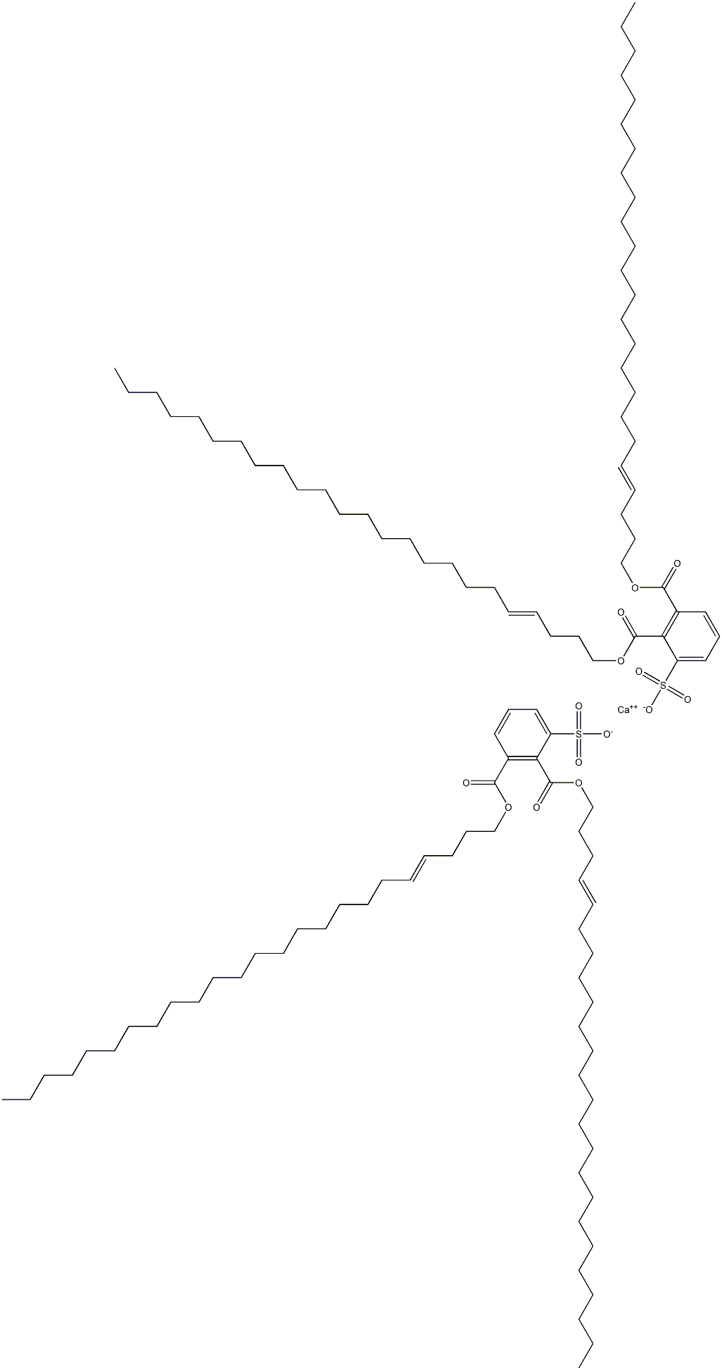 Bis[2,3-di(4-tetracosenyloxycarbonyl)benzenesulfonic acid]calcium salt 结构式