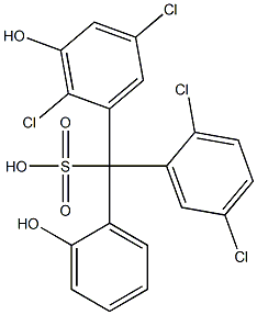 (2,5-Dichlorophenyl)(2,5-dichloro-3-hydroxyphenyl)(2-hydroxyphenyl)methanesulfonic acid 结构式