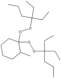 2-Methyl-1,1-bis(1,1-diethylbutylperoxy)cyclohexane 结构式