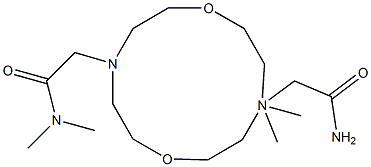 N,N,N',N'-Tetramethyl-4,10-diaza-1,7-dioxacyclododecane-4,10-di(acetamide) 结构式