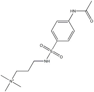 3-[p-(Acetylamino)phenylsulfonylamino]propyltrimethylaminium 结构式