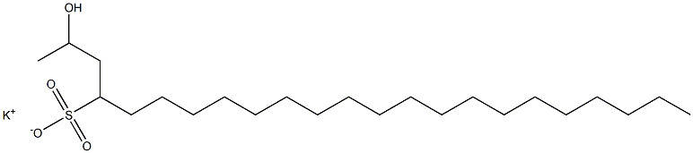 2-Hydroxytricosane-4-sulfonic acid potassium salt 结构式