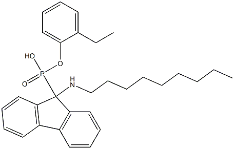 [9-(Nonylamino)-9H-fluoren-9-yl]phosphonic acid ethylphenyl ester 结构式