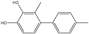 3-Methyl-4-(4-methylphenyl)benzene-1,2-diol 结构式