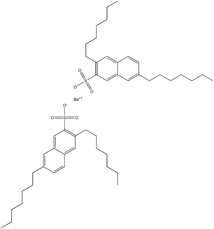 Bis(3,7-diheptyl-2-naphthalenesulfonic acid)barium salt 结构式