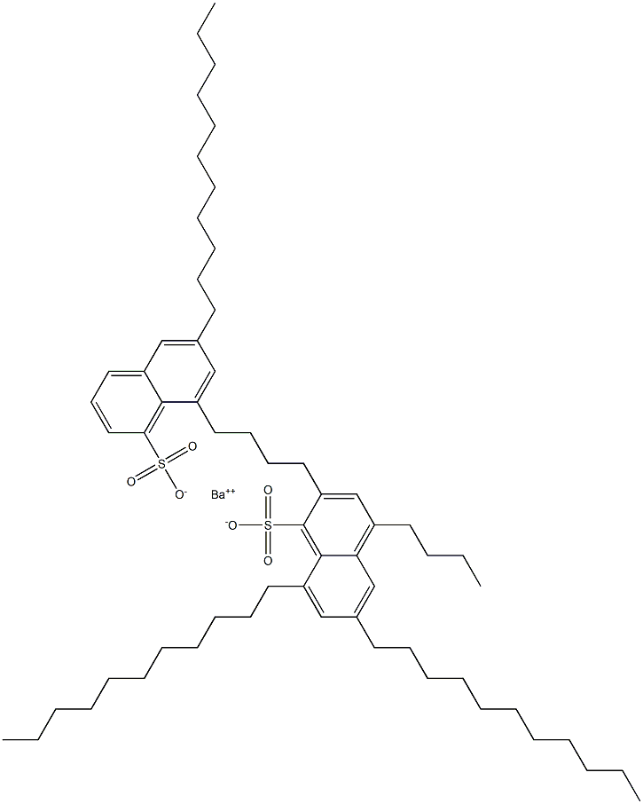 Bis(6,8-diundecyl-1-naphthalenesulfonic acid)barium salt 结构式