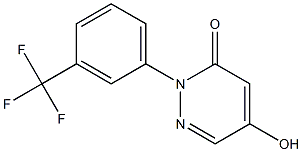 5-Hydroxy-2-(3-trifluoromethylphenyl)pyridazin-3(2H)-one 结构式