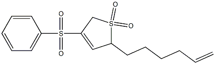 2,5-Dihydro-2-(5-hexenyl)-4-phenylsulfonylthiophene 1,1-dioxide 结构式