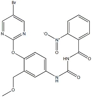 1-(2-Nitrobenzoyl)-3-[4-[(5-bromo-2-pyrimidinyl)oxy]-3-methoxymethylphenyl]urea 结构式