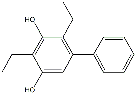 5-Phenyl-2,4-diethylbenzene-1,3-diol 结构式