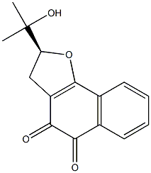 (S)-2,3-Dihydro-2-(1-hydroxy-1-methylethyl)naphtho[1,2-b]furan-4,5-dione 结构式