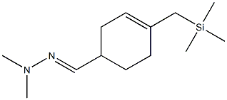4-Trimethylsilylmethyl-3-cyclohexene-1-carbaldehyde dimethyl hydrazone 结构式