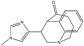 3,4-Dihydro-12-(1-methyl-1H-imidazol-4-yl)-2H-1,6-ethano-1-benzazocin-5(6H)-one 结构式