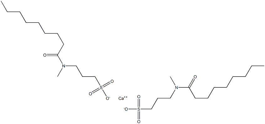 Bis[3-(N-nonanoyl-N-methylamino)-1-propanesulfonic acid]calcium salt 结构式