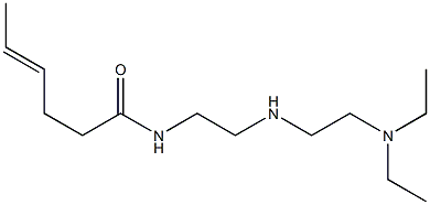 N-[2-[2-(Diethylamino)ethylamino]ethyl]-4-hexenamide 结构式