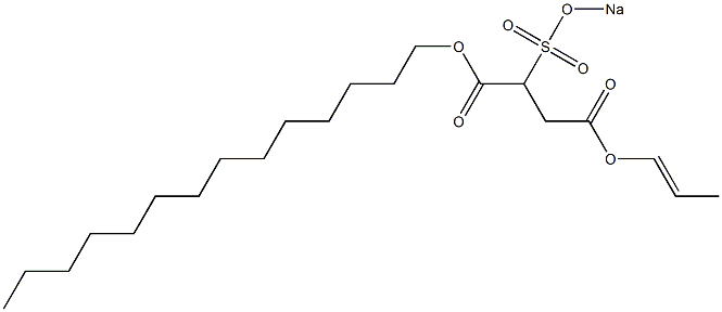 2-(Sodiosulfo)succinic acid 1-tetradecyl 4-(1-propenyl) ester 结构式