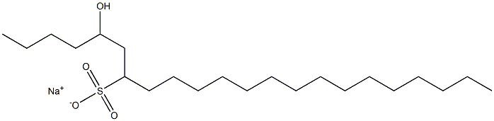 5-Hydroxydocosane-7-sulfonic acid sodium salt 结构式