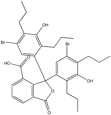 1,1-Bis(5-bromo-3-hydroxy-2,4-dipropylphenyl)-1,3-dihydro-3-oxoisobenzofuran-7-carboxylic acid 结构式