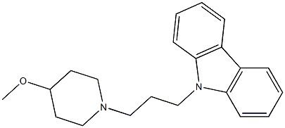 9-[3-(4-Methoxypiperidino)propyl]-9H-carbazole 结构式