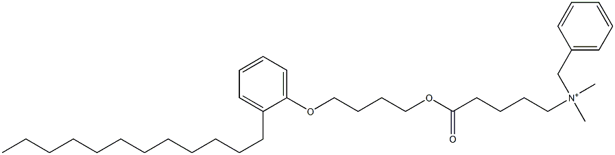 N,N-Dimethyl-N-benzyl-N-[4-[[4-(2-dodecylphenyloxy)butyl]oxycarbonyl]butyl]aminium 结构式