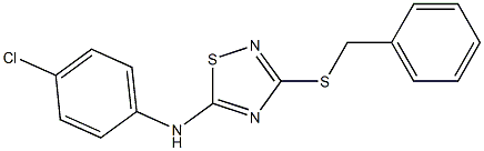 3-Benzylthio-5-(4-chlorophenyl)amino-1,2,4-thiadiazole 结构式