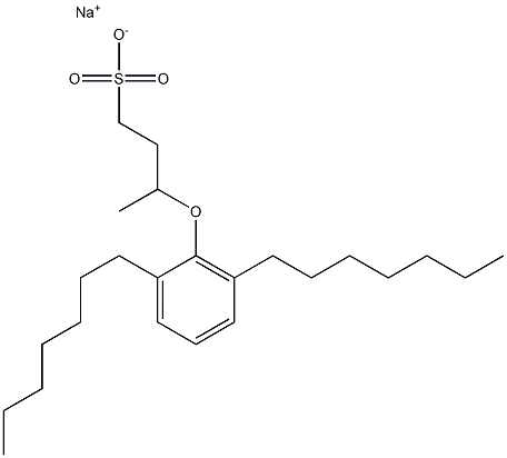 3-(2,6-Diheptylphenoxy)butane-1-sulfonic acid sodium salt 结构式