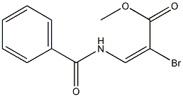 (E)-2-Bromo-3-(benzoylamino)propenoic acid methyl ester 结构式