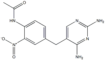 2,4-Diamino-5-[4-acetylamino-3-nitrobenzyl]pyrimidine 结构式