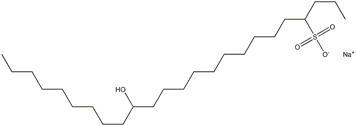 15-Hydroxytetracosane-4-sulfonic acid sodium salt 结构式