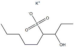 3-Hydroxynonane-4-sulfonic acid potassium salt 结构式