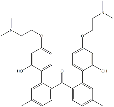 [4-[2-(Dimethylamino)ethoxy]-2-hydroxyphenyl](4-methylphenyl) ketone 结构式