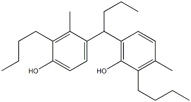 4,6'-Butylidenebis(2-butyl-3-methylphenol) 结构式