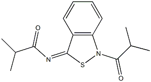 1-Isobutyryl-3(1H)-isobutyrylimino-2,1-benzisothiazole 结构式