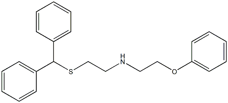 2-(Diphenylmethylthio)-N-(2-phenoxyethyl)ethanamine 结构式