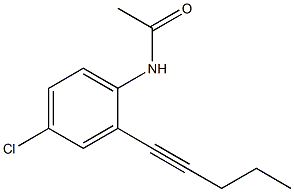 N-[4-Chloro-2-(1-pentynyl)phenyl]acetamide 结构式