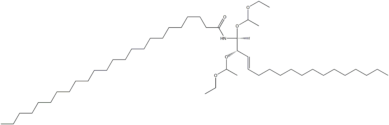 N-[(1S,2S)-1-(1-Ethoxyethoxy)methyl-2-(1-ethoxyethoxy)-3-heptadecenyl]tetracosanamide 结构式