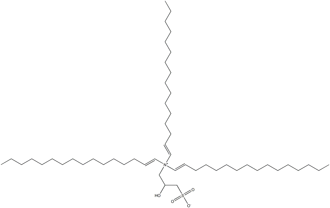 N,N-Di(1-hexadecenyl)-N-(2-hydroxy-3-sulfonatopropyl)-1-hexadecen-1-aminium 结构式