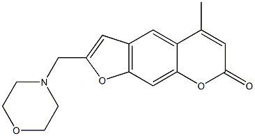 2-(Morpholinomethyl)-5-methyl-7H-furo[3,2-g][1]benzopyran-7-one 结构式