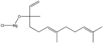 1-Vinyl-1,5,9-trimethyl-4,8-decadienyloxymagnesium chloride 结构式